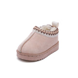 2026 New Fashion Children's Ankle Boots Soft Winter Causal Girls Cotton Shoes Solid Color Kids School Plush Boots Warm Shoes