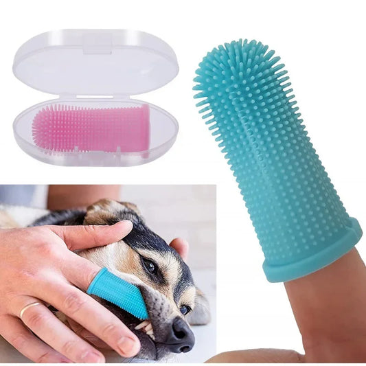 Dog Super Soft Pet Finger Toothbrush Teeth Cleaning Breath Care Nontoxic Silicone Toothbrush Cat Dog Toothbrush Pet Products