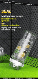 1.5L-2L Summer Large Capacity Kettle, Double Drinking Cup, Outdoor Sports Fitness Water Bottle, Straw Cup Drinking Utensils