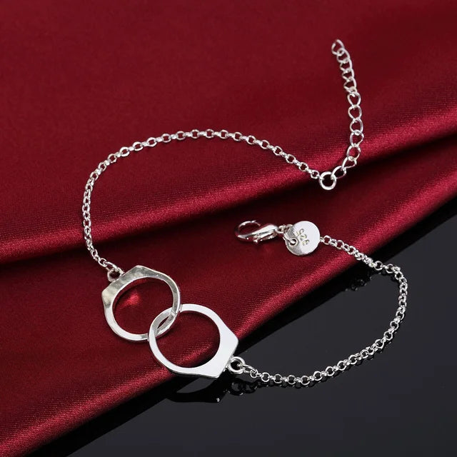 925 Sterling Silver Chain Bracelets for Men Women Braided Rope Male Fashion Jewelry High Quality New 4mm 