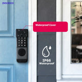 Tuya WIFI Double Side Fingerprint Lock Waterproof Outdoor Gate Passcode Rfid Card Keyless Smart Door Lock