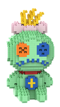 Anime Stitch Building Blocks Angel Scrump Guitar Holding Book Stitch Model Assembled Toys Children's DIY Mini Brick Figure