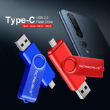 Metal OTG 2 IN 1 Type C pen drive 128GB usb memory stick 4GB 8GB 32GB 64GB 128GB cle usb cle usb flash drive memoria usb
