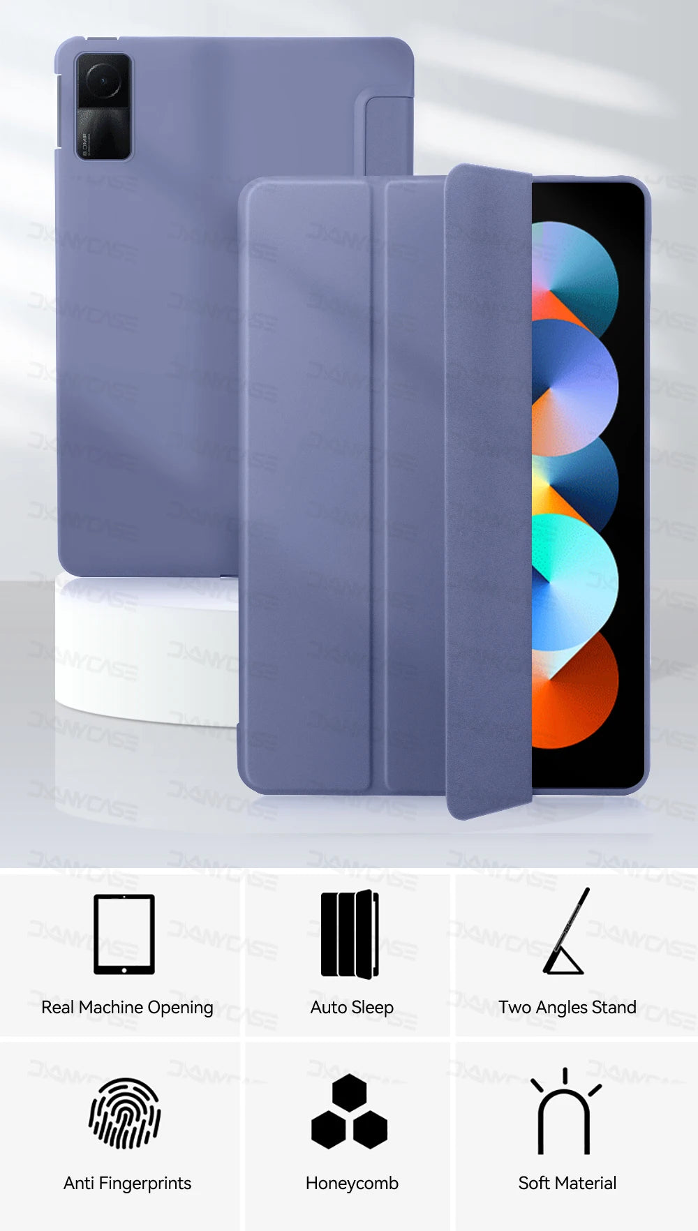 For Xiaomi Redmi Pad Pro 12.1" 2024 Case Flip Stand PU Protective Cover for RedMi Pad SE 11in 2023 Tablet Accessories