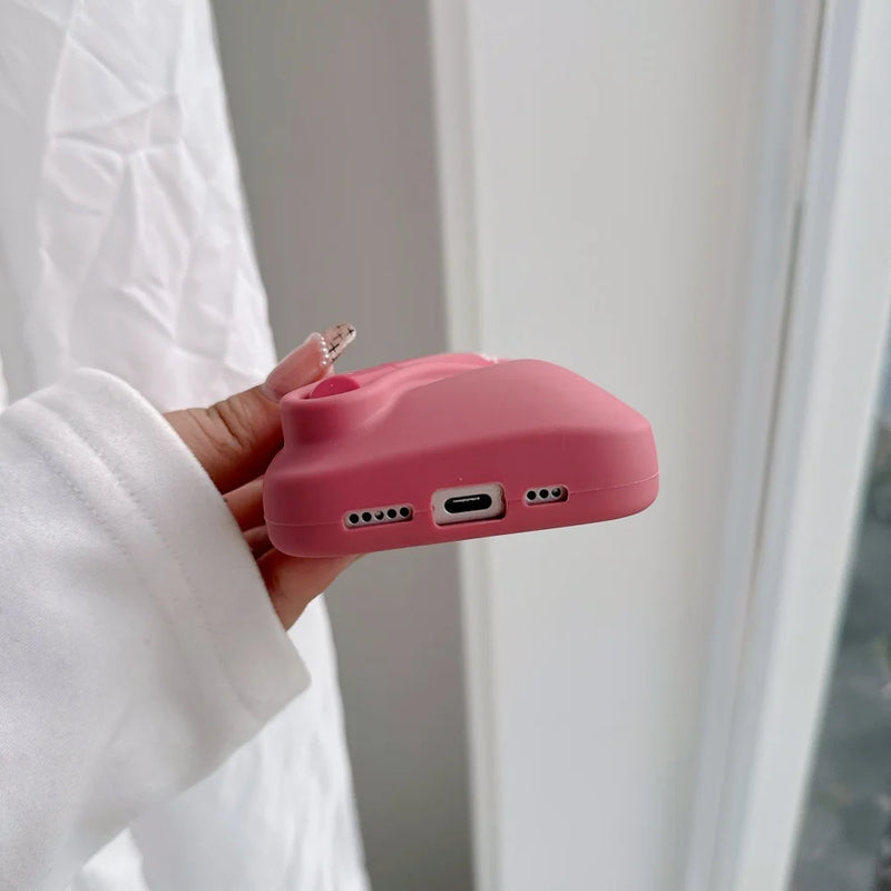 Rhode Case For iPhone 12 13 14 15 16 Pro Max Plus 17 Air Portable Lip Gloss Holder Lipstick Silicone Soft Bumper Cover Lip Glaze