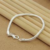 Fine 925 Sterling Silver Bracelet for Women and Men, Noble Nice Chain, Solid Charms, Wedding Party Gift, Fashion Jewelry, Hot Model 