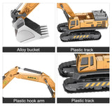 Juguetes para niños, tractor de aleación, excavadora, buldózer, grúa en miniatura, camión, modelo de vehículo agrícola de ingeniería fundido a presión, regalos para niños