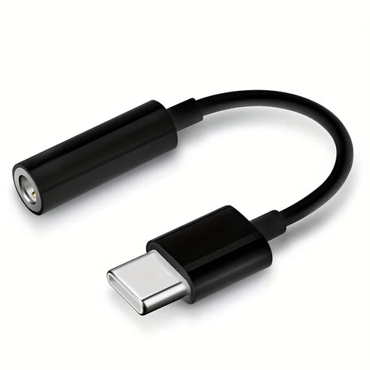 USB tipo C para 3.5 Jack fone de ouvido adaptador, conversor de cabo de áudio, USB-C, iPhone 15, 15 Pro Max, Samsung Galaxy, Huawei, Xiaomi, 3, 5mm