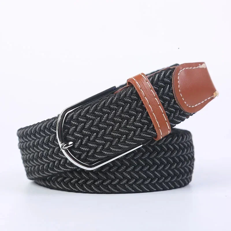 Women's Belt Fashion Casual Woven Elastic Belt Outdoor Sports Military Tactical Strap Climbing Work Belt Unisex Jeans Pants
