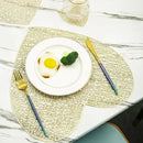 Placemats Set of 1/4Pc Light Luxury Placemat Table Mat Wide Application PVC Table Decor Round Protector Mat Heat Resistant Pad