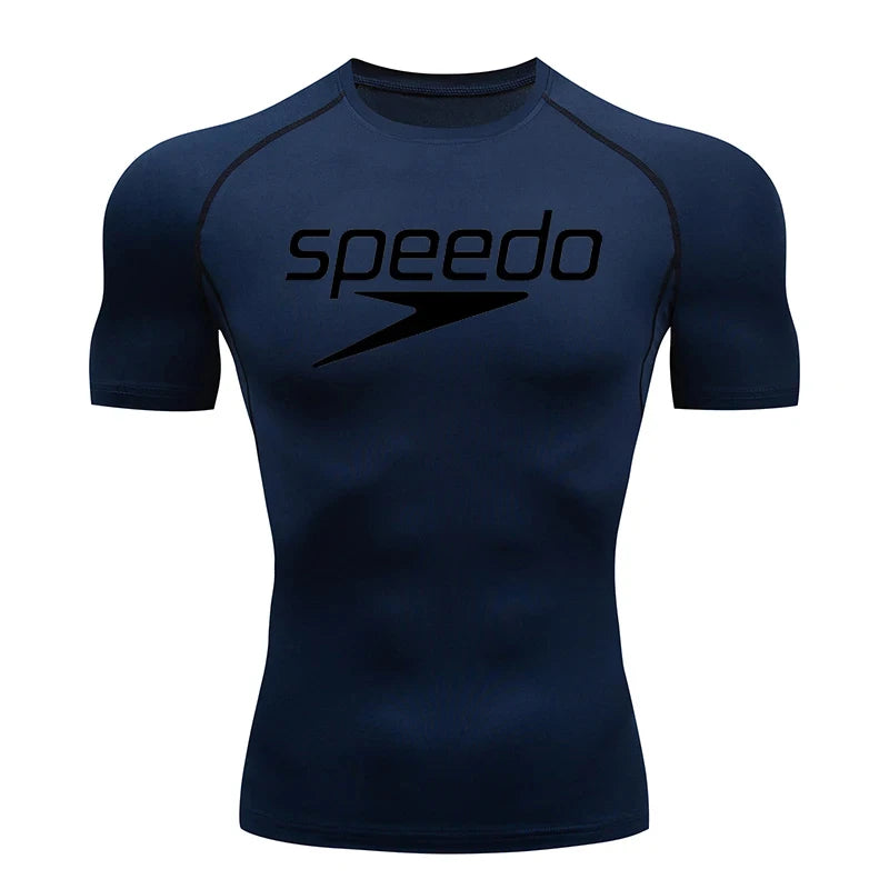 Camiseta de compresión para correr para hombre, camisetas con estampado de velocidad, ropa deportiva de gimnasio de secado rápido para hombre, camiseta Rashguard MMA para hombre 