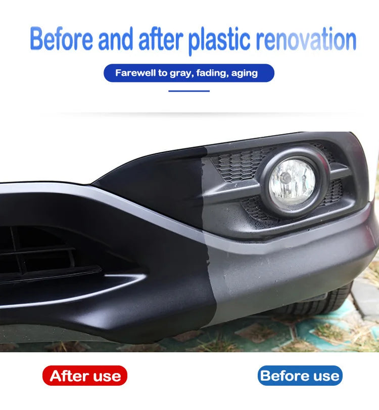 Car Plastic Restore Coating Agent Auto Plastic Rubber Exterior Repair Clean Car Restoration Agent Black Shine Seal Brighten Cars