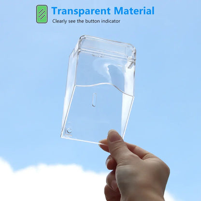 Outdoor Home Doorbell Transparent Waterproof Cover Wireless Door Bell Chime Button Protective Cover Splash Guard Cover