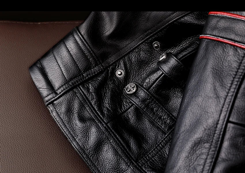 Chaqueta de motociclista nueva para hombre, de piel de vaca, para motocross, de cuero, para invierno, resistente al viento, para carreras, ropa de motociclista resistente al desgaste para Harley.