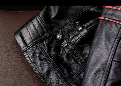 Chaqueta de motociclista nueva para hombre, de piel de vaca, para motocross, de cuero, para invierno, resistente al viento, para carreras, ropa de motociclista resistente al desgaste para Harley.