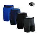 4pcs long boxers for men underwear plus size Men's panties sexy long leg underpants cotton Mens boxer shorts fashion male Trunk