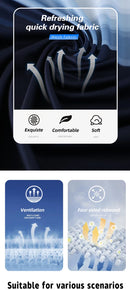 Fitness Clothes Ice Silk Quick Drying T-shirt Suit Men Short Sleeve Running Sportswear Shorts Tracksuit Gym Sports Training Sets