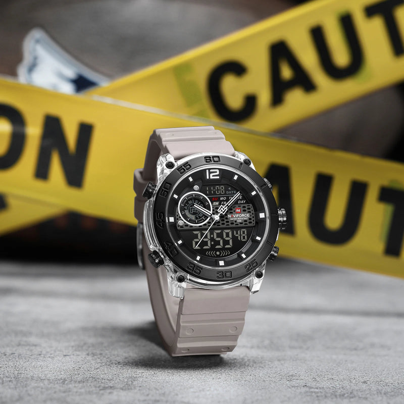 NAVIFORCE 6104 Fashion Sports Electronic Quartz Watch Men Calendar Luminous Outdoor Casual Digital Watches for Man reloj hombre