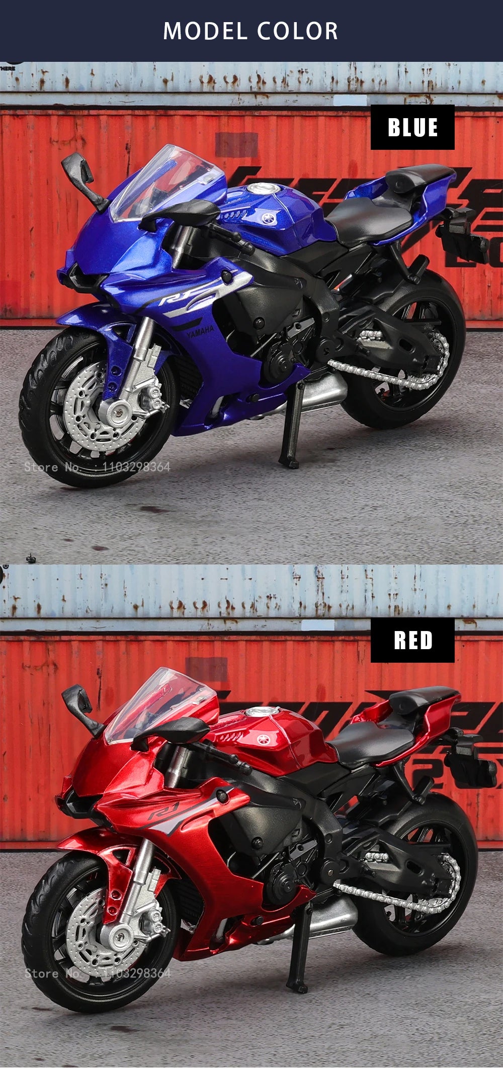 MSZ 1:18 Suzuki GSX-R1000 YAMAHA YZF-R1 1976 Rally200 Classic Motorcycle Static Model Alloy Die Casting Car Toy Gifts