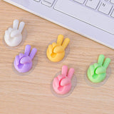 Finger Shape Cable Clips Holder Cute Charging Cord Management Home Office Car Desk Tidy Self-Adhesive Cable Winder Organizer