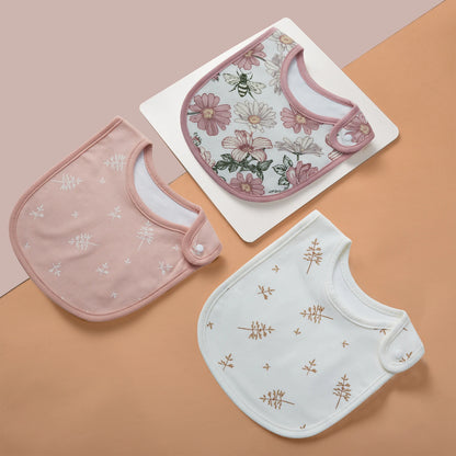 3pcs/set Baby Girl Boy Feeding Bibs Waterproof Apron Cartoon Towel Kids Toddler Dinner Bandanas Burp Cloths Baby Accessories