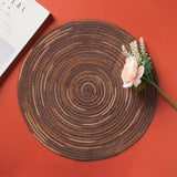Placemats for Dining Table 1PC Linen cotton woven non-slip ironing placemat teacup mat Round plate mat flower mat kitchenware