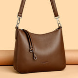 Genuine Brand Women's Soft Leather Shoulder Bags Luxury Designer Crossbody Bags Ladies Casual Tote Bag Messenger Commuting Sac