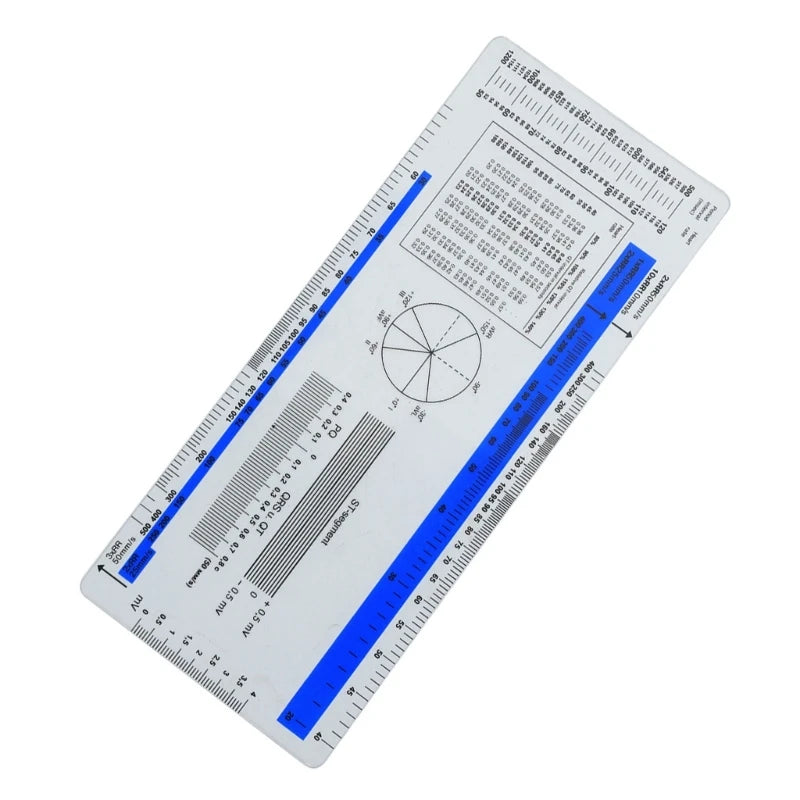 Regla de ECG Regla de plástico Herramienta de medición Divisor de dibujo de electrocardiograma Regla de electrocardiograma