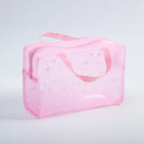 1 Pc PVC Transparent Cosmetic Bag Clear Makeup Bag for Women Girl Waterproof Zipper Beauty Case Travel Handbag Toiletry Bags