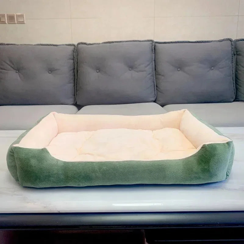 Large Pet House Dog Bed Cat Mat Long Plush Deep Sleeping Warm Soft Small Dog Cushion Calm Beds for Puppy Chihuahua