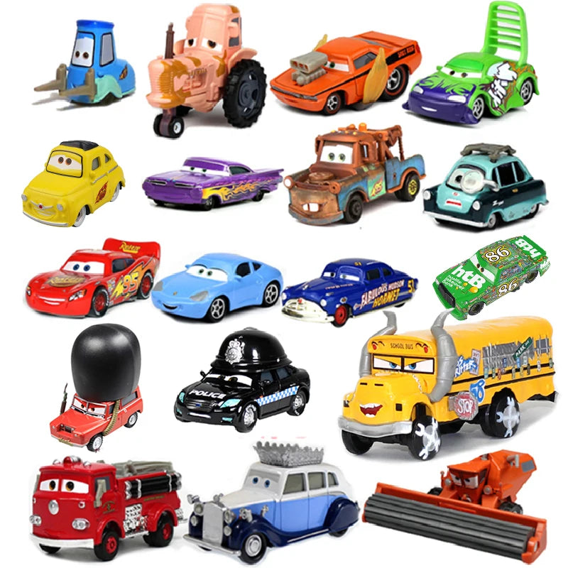 Disney Pixar Cars 3 2 Metal Diecast Car Toy Lightning McQueen Queen of England Fritter Miss For Kids Boy Birthday Toy Car Gifts