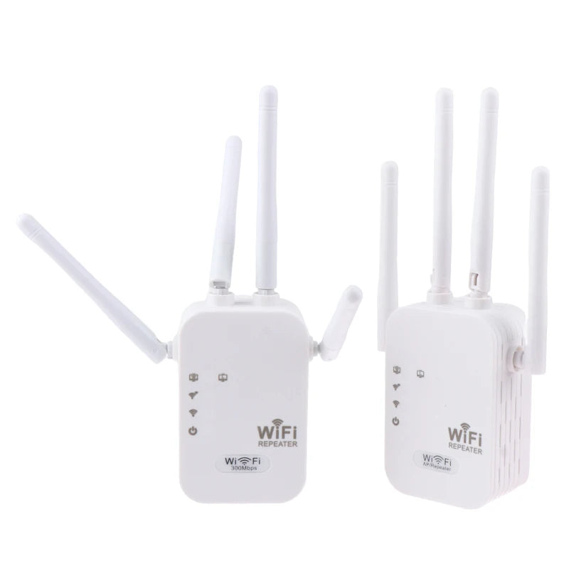Repetidor WiFi de 300 Mbps, extensor WiFi inalámbrico, amplificador WiFi de 4 antenas, 5G, 2,4G, red de doble banda, enrutador de señal de largo alcance