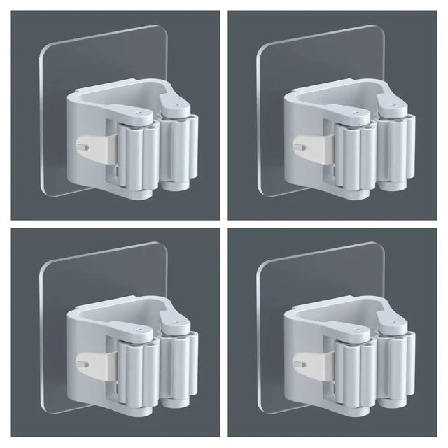 Organizador De Mop De Parede, Rack De Armazenamento Em Casa, Sucção Do Banheiro, Tubo De Suspensão, Ganchos Traceless, Cabide De Vassoura Impermeável, 2 Pcs, 4Pcs