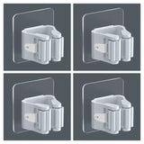 Organizador De Mop De Parede, Rack De Armazenamento Em Casa, Sucção Do Banheiro, Tubo De Suspensão, Ganchos Traceless, Cabide De Vassoura Impermeável, 2 Pcs, 4Pcs
