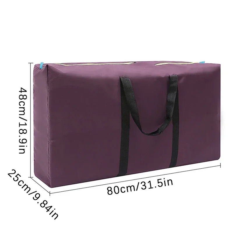 Unisex Large Capacity Luggage Bag Travel Clothes Storage Bags Zipper Oxford Weekend Bag Thin Portable Moving Luggage Bags