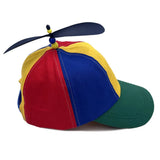 Detachable Propeller Baseball Cap Cotton Color-block Bamboo Dragonfly Sunscreen Adjustable Colorful Helicopter Spiral Hat