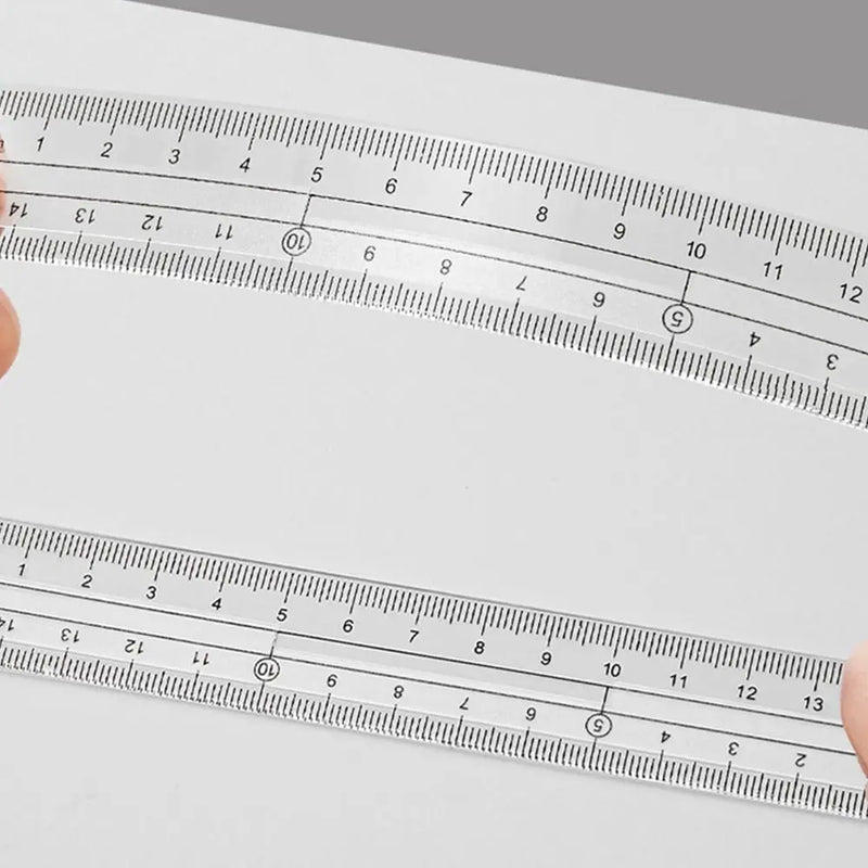 8PCS/Set Plastic Ruler Compasses Set Transparent Straight Ruler Measuring Ruler Set Square Eraser Protractor School Office