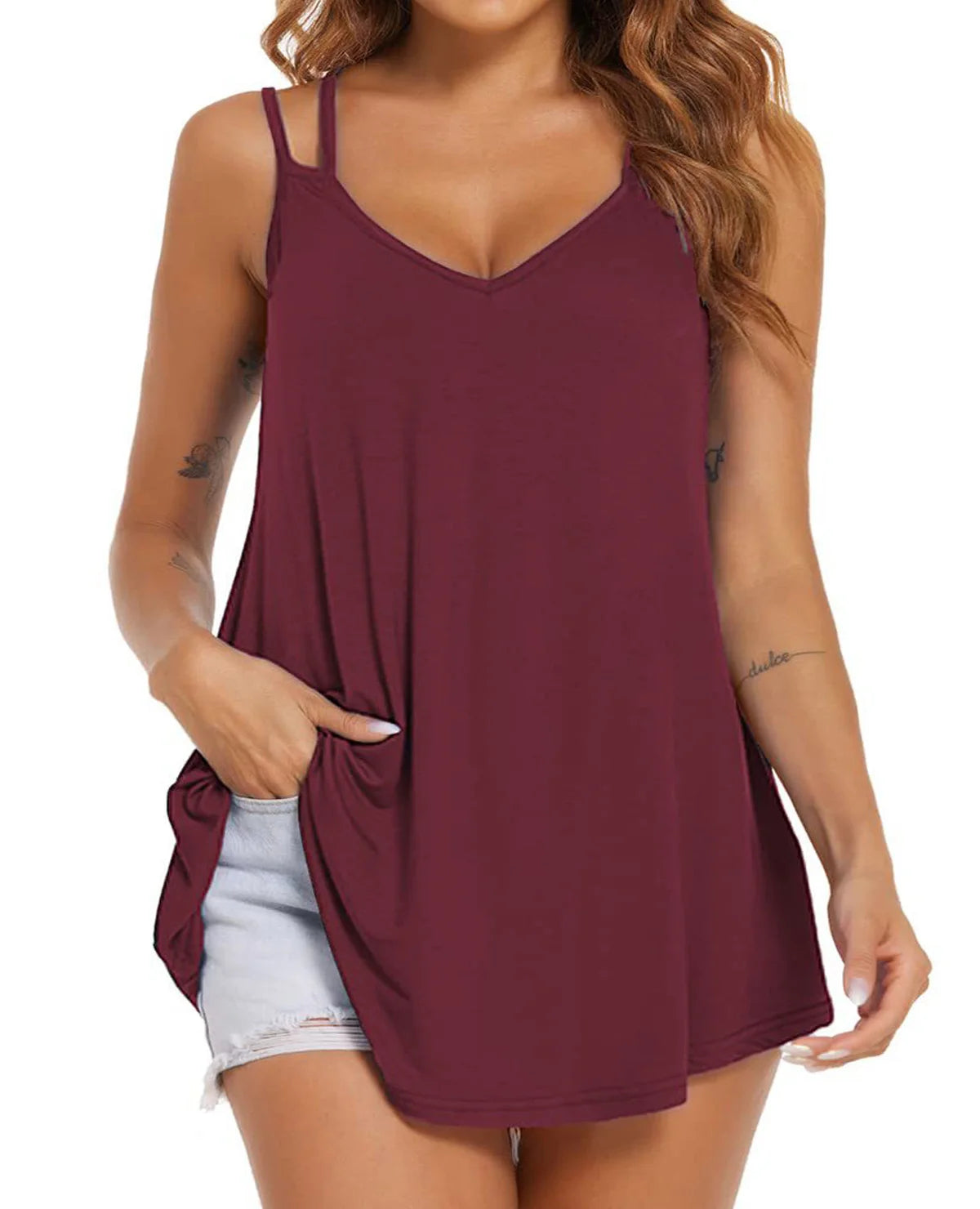 Plus Size 2024 Solid Color Halter Top Backless Vest