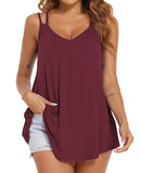 Plus Size 2024 Solid Color Halter Top Backless Vest