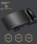 Men's Leather Belt Buckle Single Knot Casual Cross-border Style 4.0 Automatic Width 3.5cm