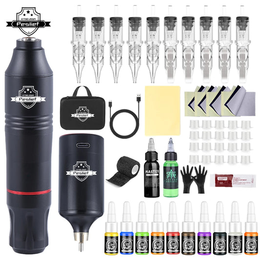 Wireless Tattoo Kit Power Pen Motor Tattoo Tattoo Pen Set Professional Motor Tattoo Machine Tattoo Set Secant Fog Tattoo Machine