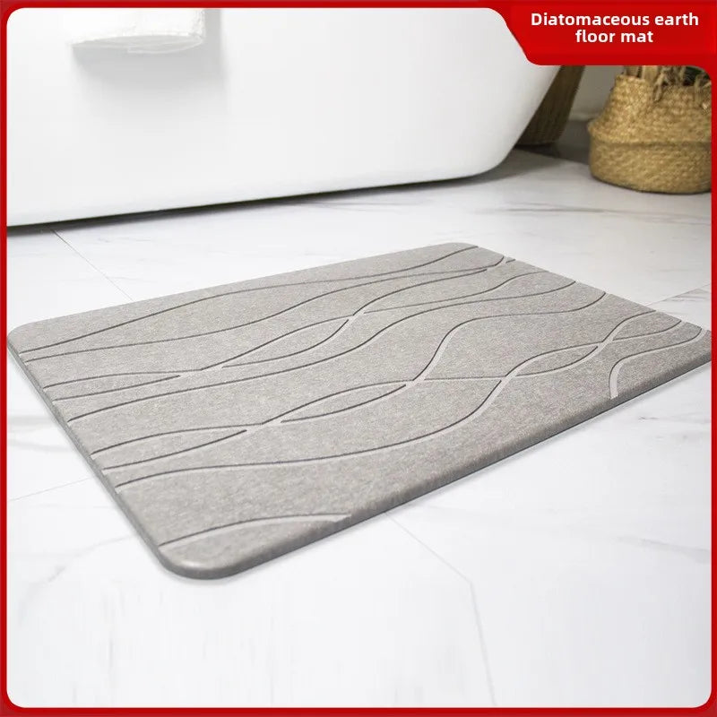 Indoor Diatomite Stone Bath Mat Diatom Mud Soft Mat Water Absorption Quick Drying Diatomite Stone Shower Mat Entryway Rugs