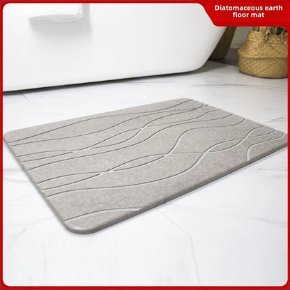 Indoor Diatomite Stone Bath Mat Diatom Mud Soft Mat Water Absorption Quick Drying Diatomite Stone Shower Mat Entryway Rugs