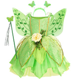 Vestido de Fada Sininho (Tinkerbell) para Meninas – Fantasia de Princesa Fada das Flores para Cosplay e Festas de Natal