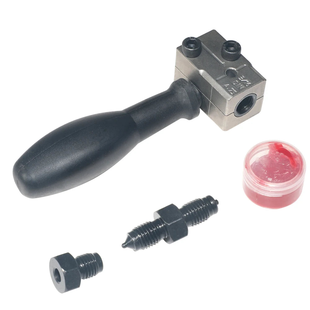 Herramienta de abocardado doble de 3/16 pulg., de metal, manual, para línea de freno, herramienta doble para motocicleta, automóvil, camión, herramienta de abocardado de línea de freno