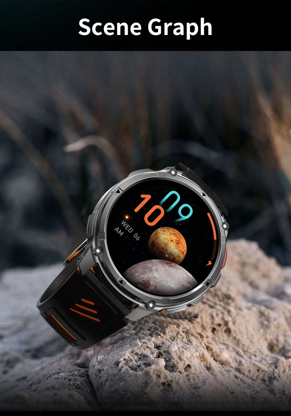 Novo Smartwatch T-Rex3 Pro 2026 – Bateria de 1100mAh, GPS com rastreamento de rota, Resistência à água 5ATM, Monitoramento de esportes e corrida, Bússola, Estilo militar