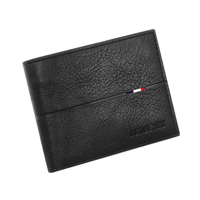 Slim Men Wallets New Short Zipper Card Holder Photo Holder Male Purse Simple Coin Pocket High Quality PU Leather Men's Wallet