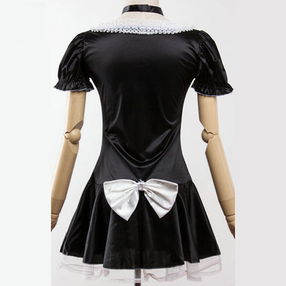 Black Cute French Maid Cosplay Costume Dress Lolita Girls Sexy Vestidos Woman Waitress Maid Party Stage Clothes Plus Size