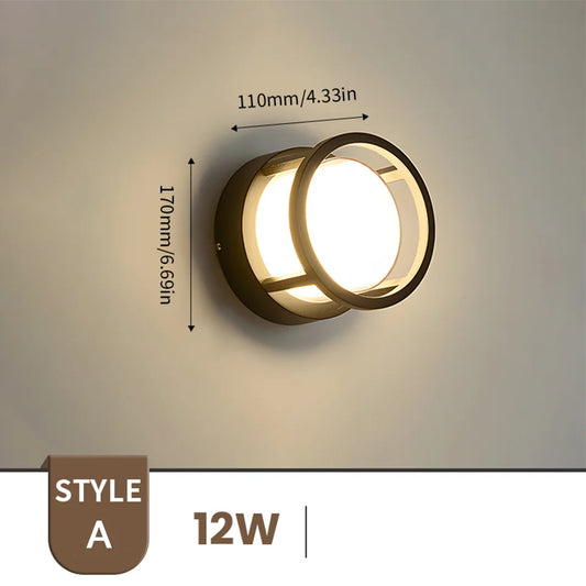 Led Outdoor Wall Light Waterproof IP66 Motion Sensor Led Outdoor Lighting Porch Lights Balcony Garden Lights Outdoor Wall Lamp