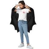 Deluxe Halloween Bat Cape Black Hairpin Mask Cape Costumes Carnival Party Children Unisex Cosplay Decorative Props